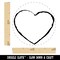 Heart Sketch Love Outline Self-Inking Rubber Stamp for Stamping Crafting Planners